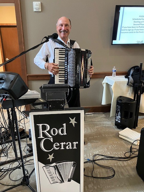 Entertainment at The Longest Day Event with Rod Cerar accordion player